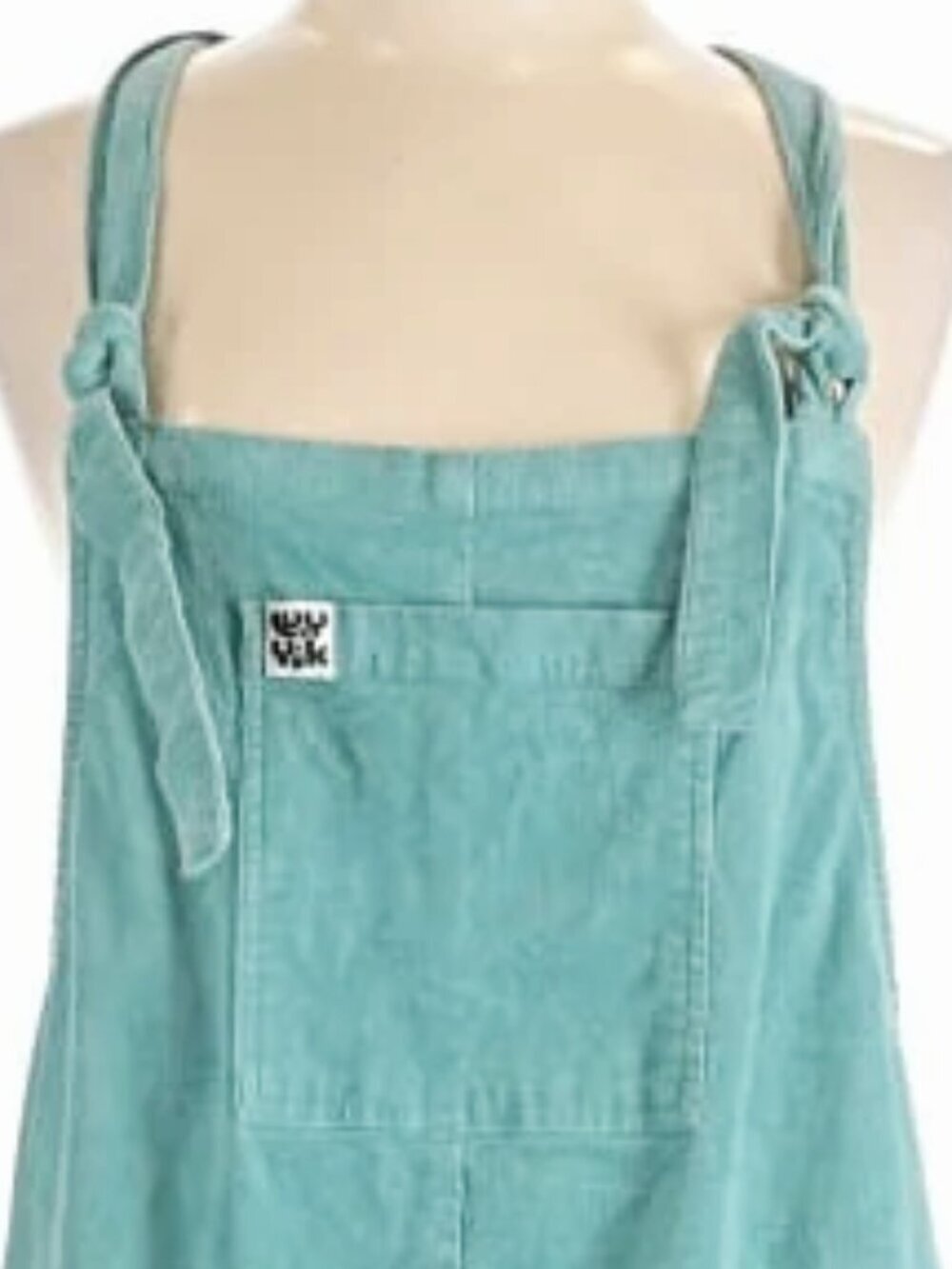 Lucy & Yak Original Dungaree Corduroy Sailor Blue UK 16 US 12 Organic Cotton GUC - Picture 4 of 4